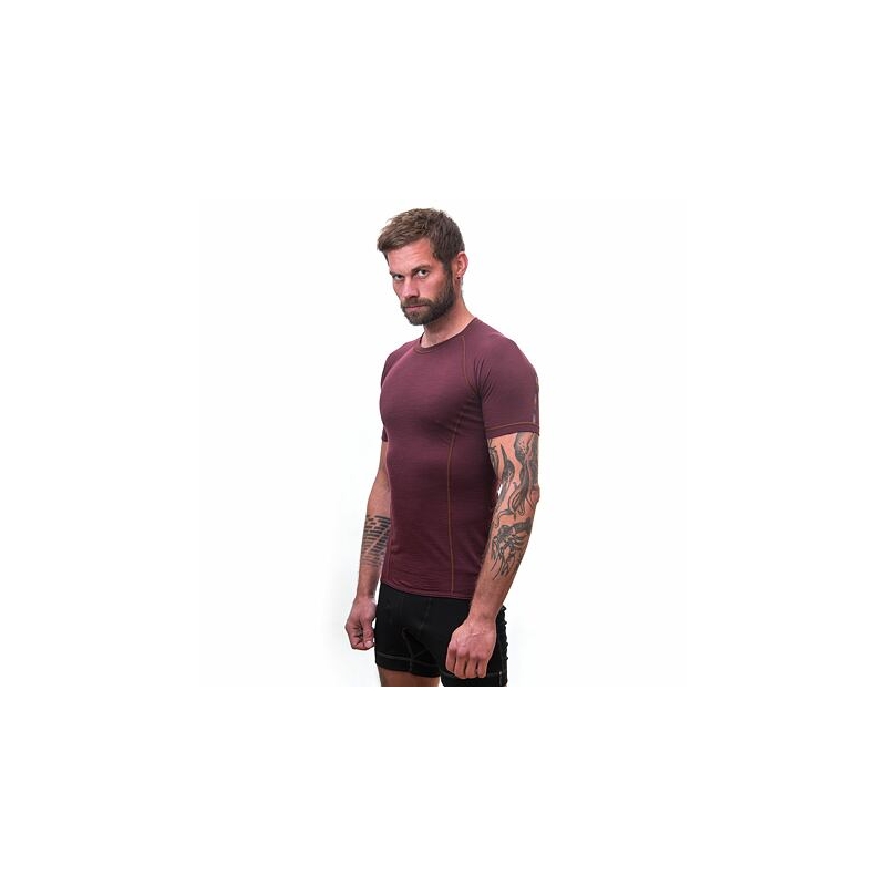 Pánske tričko Sensor Merino Air vínové výpredaj