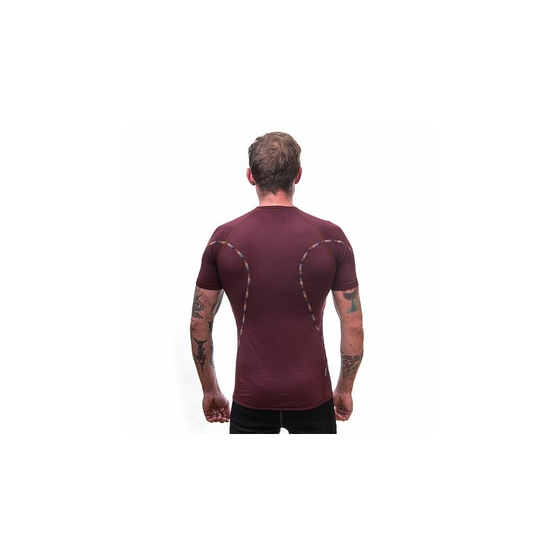 Pánske tričko Sensor Merino Air vínové výpredaj