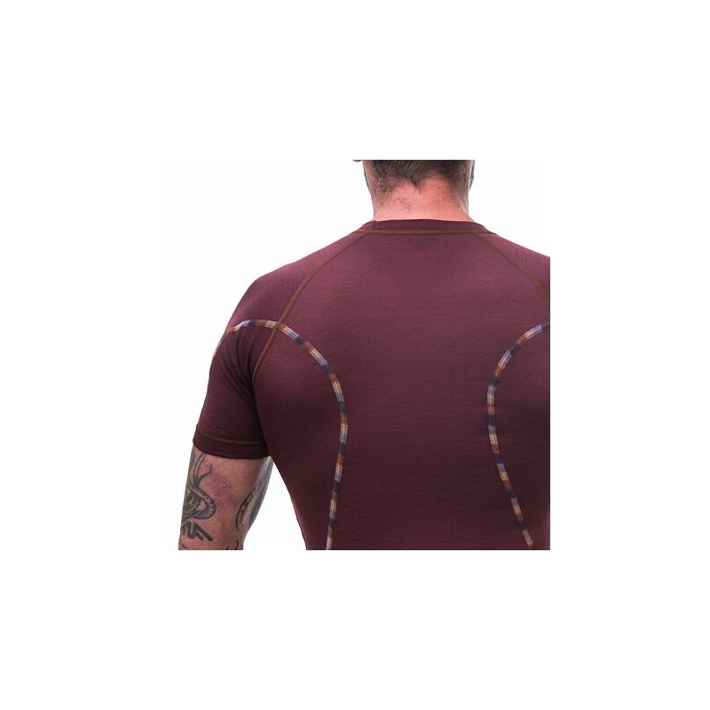 Pánske tričko Sensor Merino Air vínové výpredaj