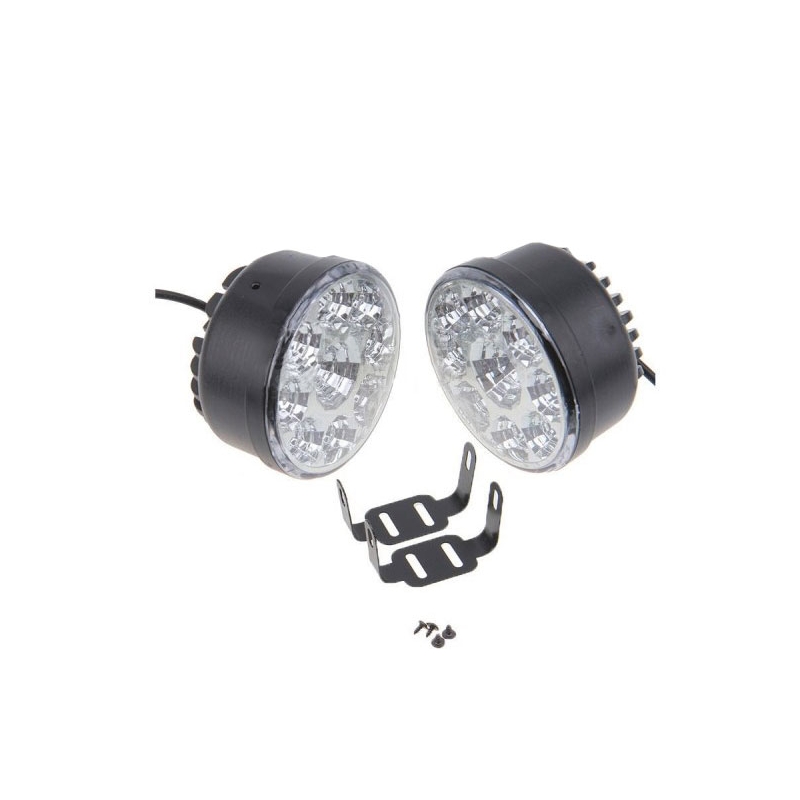 Svetlá denného osvetlenia Superlight DRL 9 LED diód okrúhla