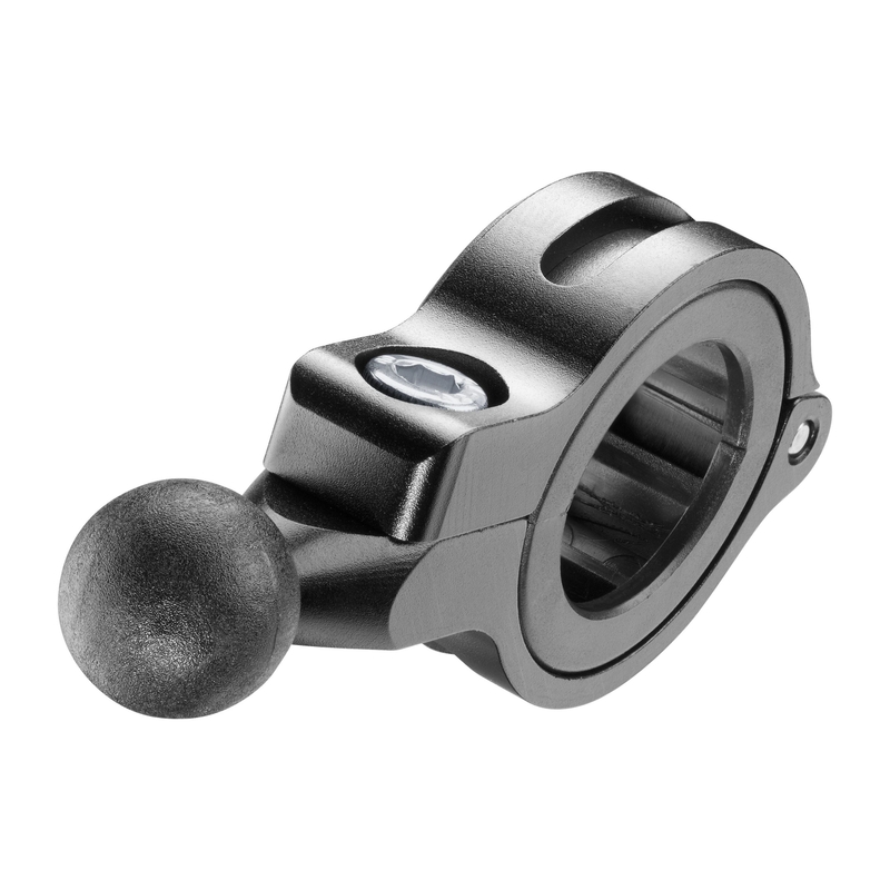 Hliníkový úchyt na riadidlá alebo zrkadlo pre puzdrá Interphone so 17 mm kĺbom