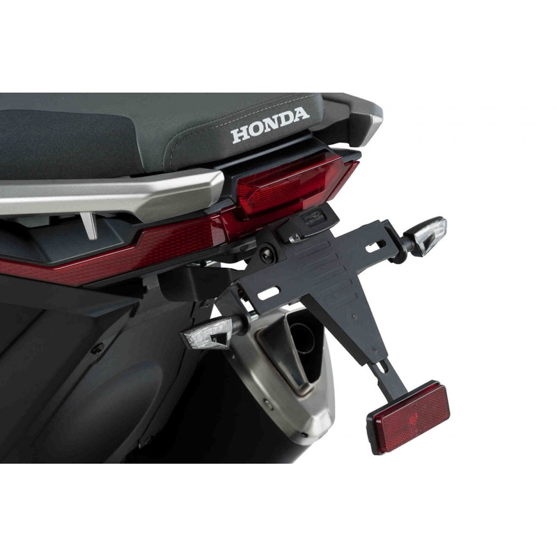 Nastaviteľný držiak ŠPZ PUIG čierna pre HONDA X-ADV 750 2017-2019