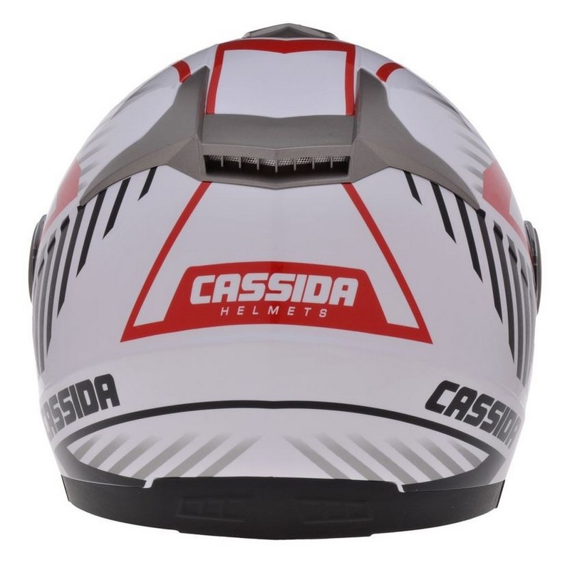 Prilba na motocykel Cassida Magnum čierno-bielo-červená