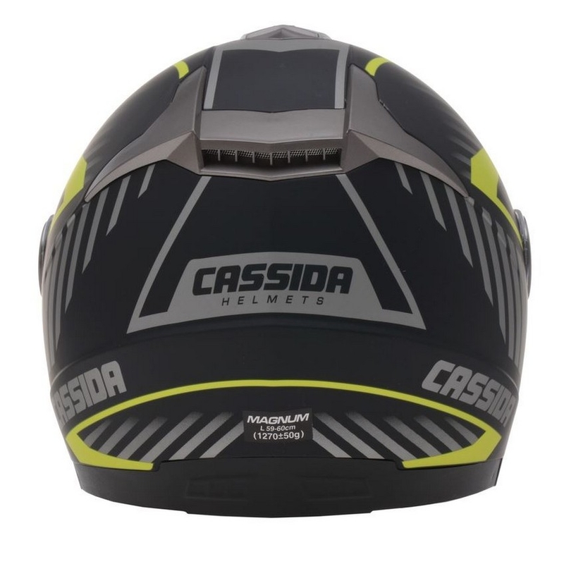 Prilba na motocykel Cassida Magnum čierno-šedo-fluorescenčno-žltá
