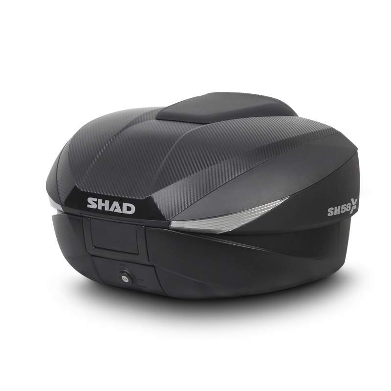 Vrchný kufor na motorku SHAD SH58X Karbón ( rozšíriteľný koncept ) so zámkom PRÉMIUM