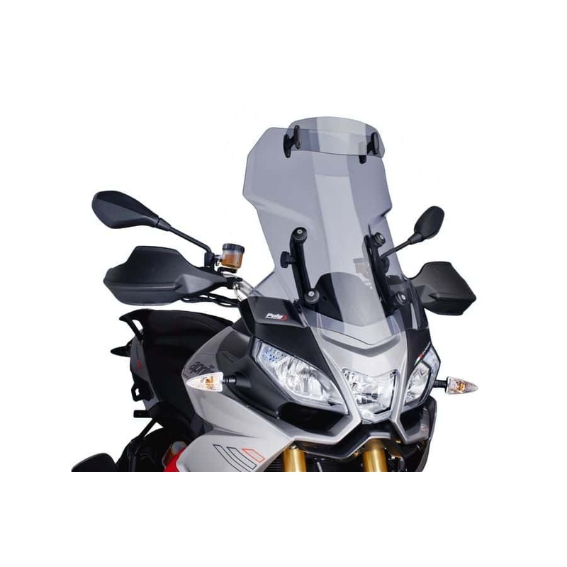 Plexi štít PUIG TOURING WITH VISOR dymové pre APRILIA Caponord 1200 2013-2016