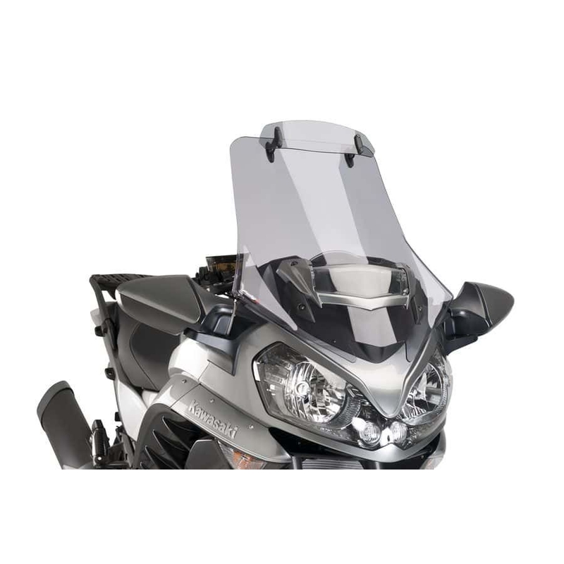 Plexi štít PUIG TOURING WITH VISOR dymové pre KAWASAKI GTR 1400 2015-2017