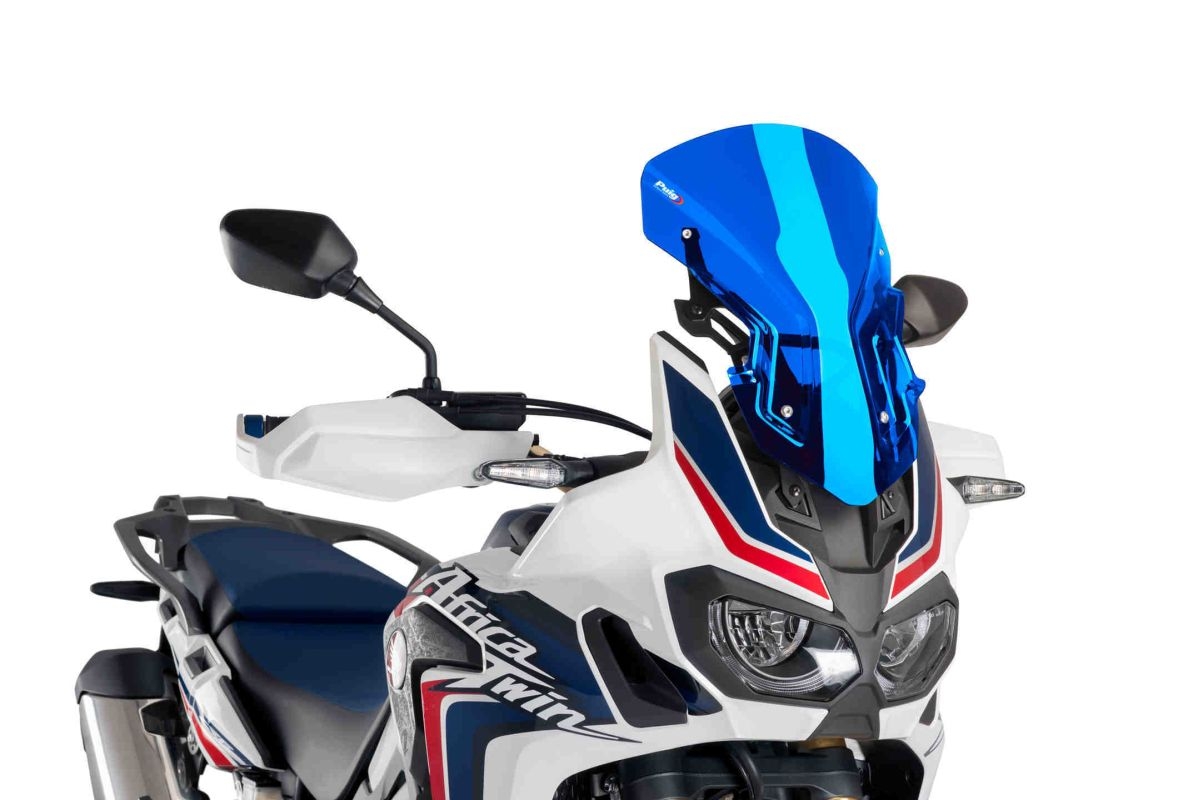 Plexi štít PUIG RACING WITH SUPPORT + PROTECTION 9155A modrá