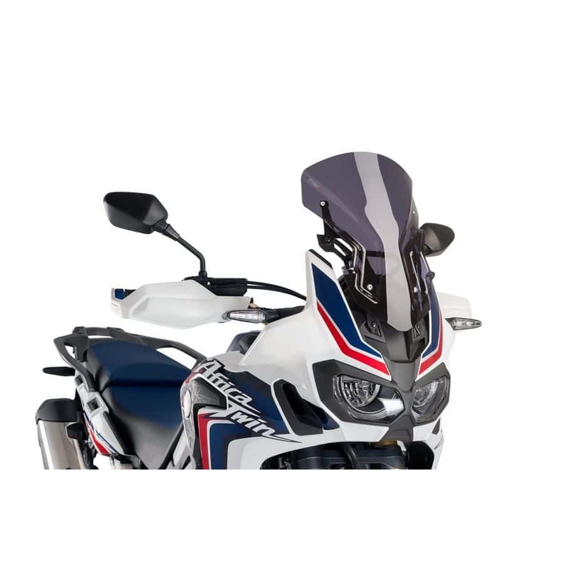 Plexi štít PUIG RACING WITH SUPPORT + PROTECTION tmavá dymová