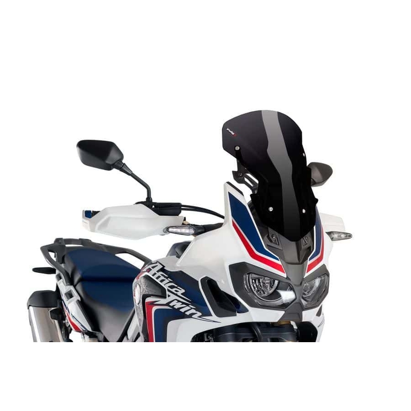 Plexi štít PUIG RACING WITH SUPPORT + PROTECTION čierna
