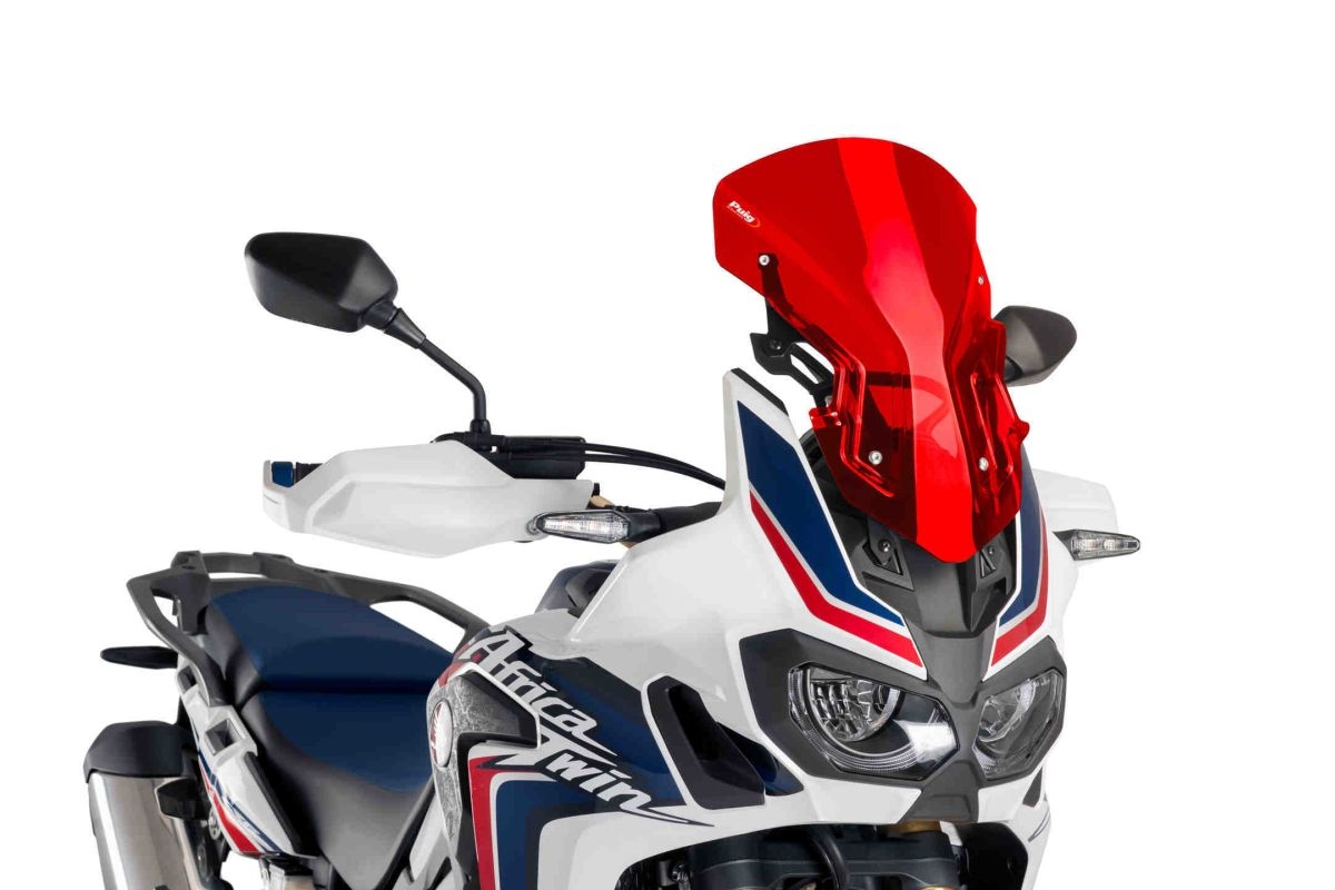 Plexi štít PUIG RACING WITH SUPPORT + PROTECTION 9155R červené