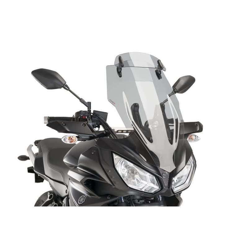 Plexi štít PUIG TOURING WITH VISOR dymové pre YAMAHA MT-07 Tracer / Tracer 700 2016-2019