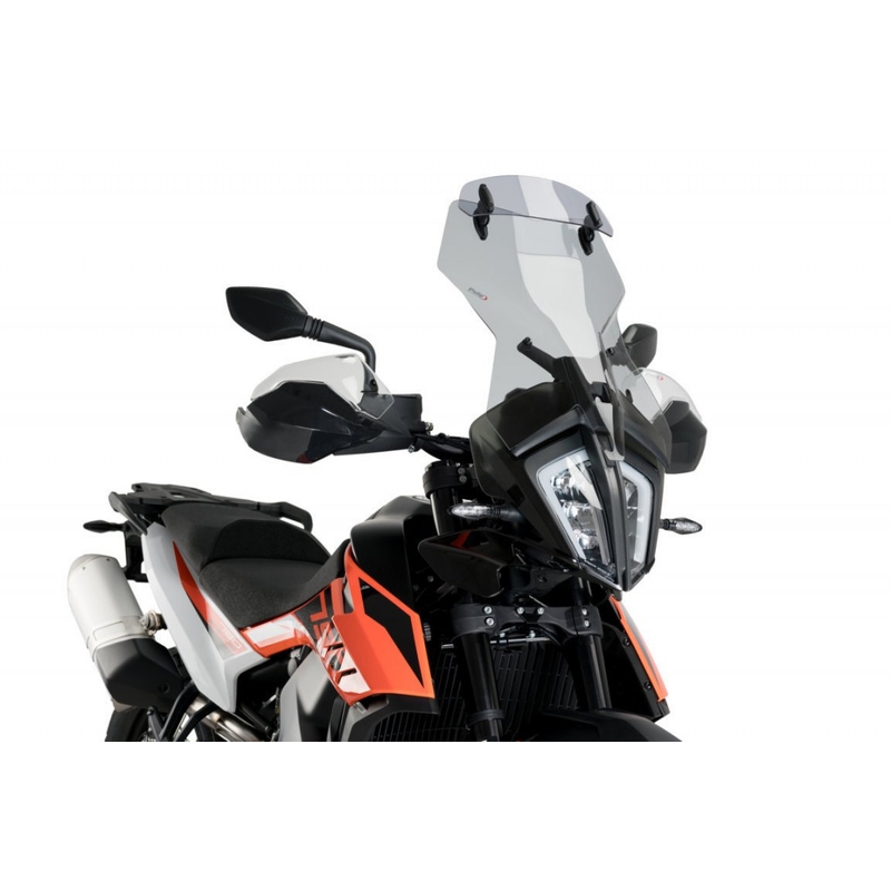 Plexi štít PUIG TOURING WITH VISOR dymové pre KTM Adventure 790 / R 2019, KTM Adventure 890 /R/L 2021-2022