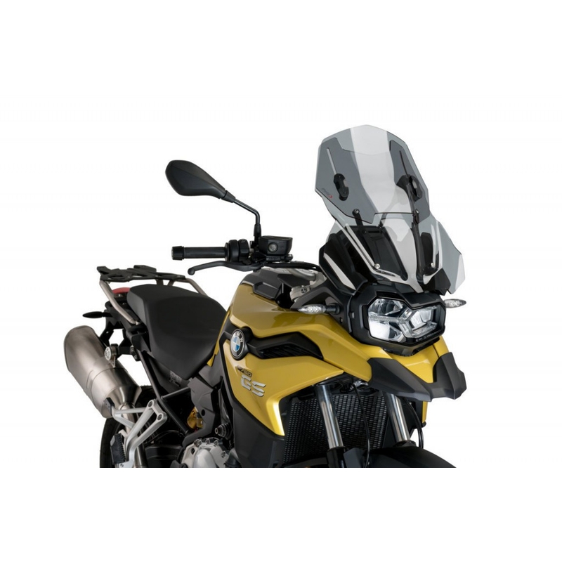 Plexi štít PUIG RACING WITH SUPPORT + PROTECTION dymové