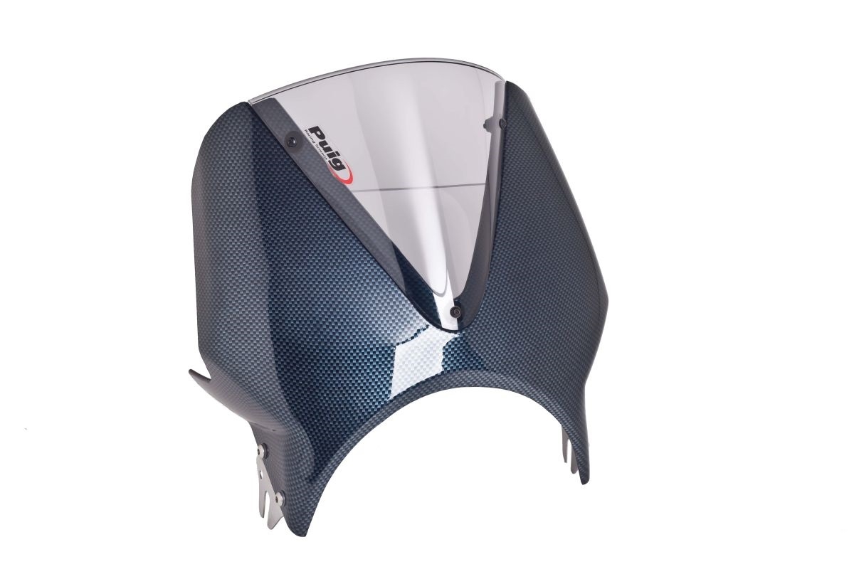 Plexi na motorku PUIG VISION 005CH vzhľad uhlíka/dym