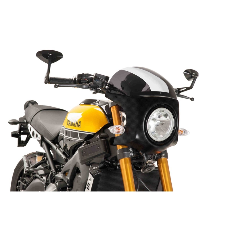 Plexi na motorku PUIG SEMI-FAIRING karbónový vzhľad tmavá dymová