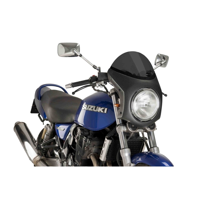 UNI plexi na motorku PUIG SEMI-FAIRING karbónový vzhľad tmavá dymová