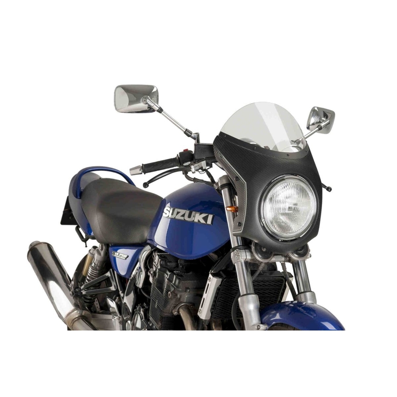 UNI plexi na motorku PUIG SEMI-FAIRING karbónový vzhľad dymové