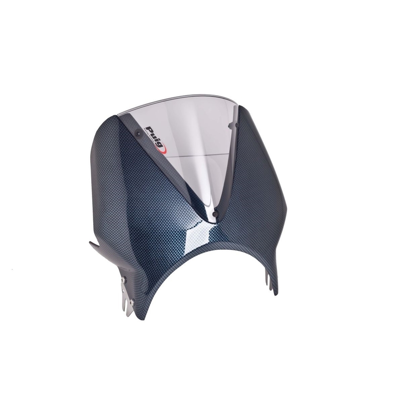 Plexi na motorku PUIG RETROVISIONS karbónový vzhľad dymové