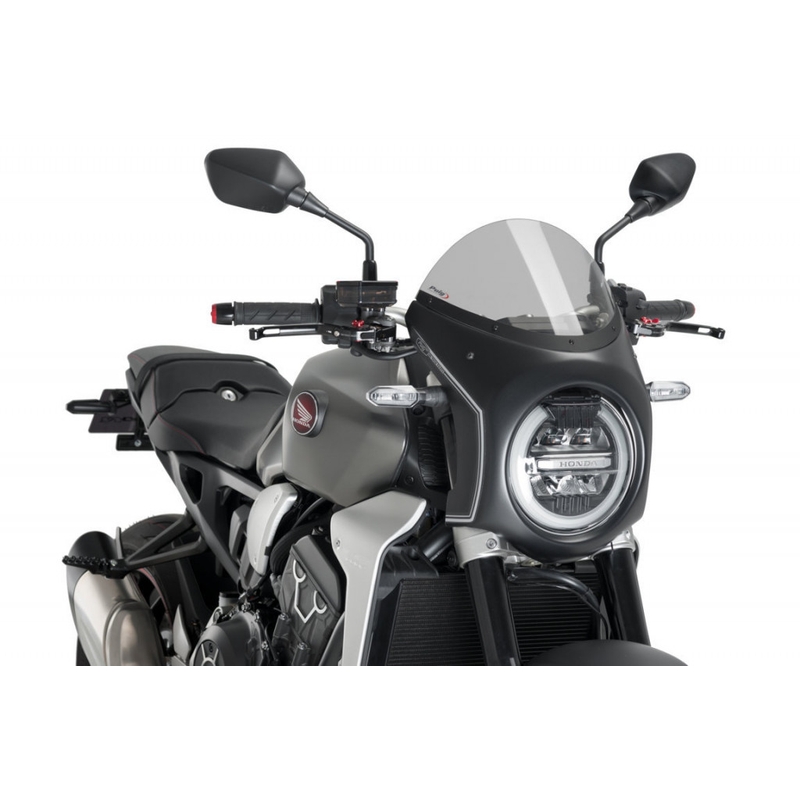 Plexi na motorku PUIG SEMI-FAIRING matná čierna dymové