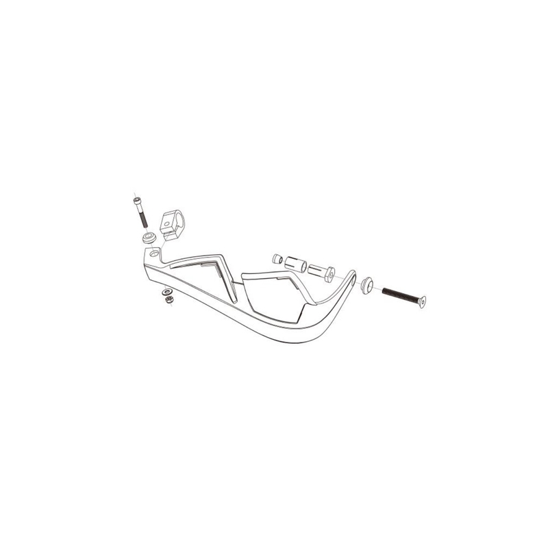 Chránič páčiek POLISPORT EVOLUTION INTEGRAL s montážnou sadov ( priemer 22mm) červená CR04