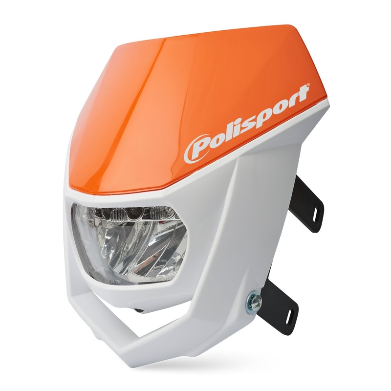 Maska so svetlom POLISPORT HALO LED s LED svetlom oranžová