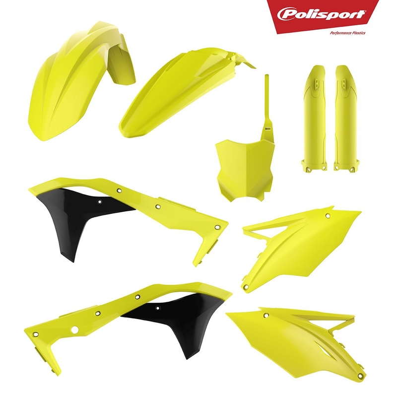Sada plastov POLISPORT Neonovo žltá pre KAWASAKI KX 250 (F) 4T 2017-2018