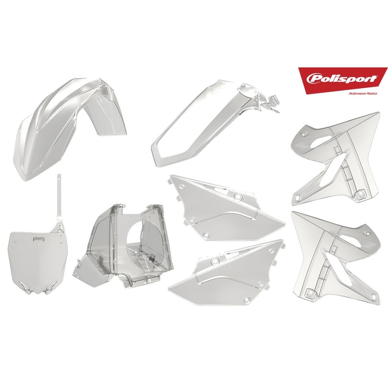Sada plastov POLISPORT restyling priehľadná 99 pre YAMAHA YZ 125 2002-2022, YAMAHA YZ 250 2002-2020
