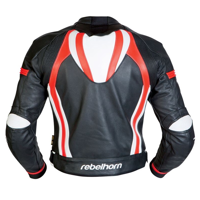 Bunda na motorku Rebelhorn Piston II čierno / bielo / červená