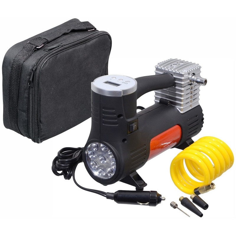 Kompresor 12 V POWER BULL digitálny so svetlom