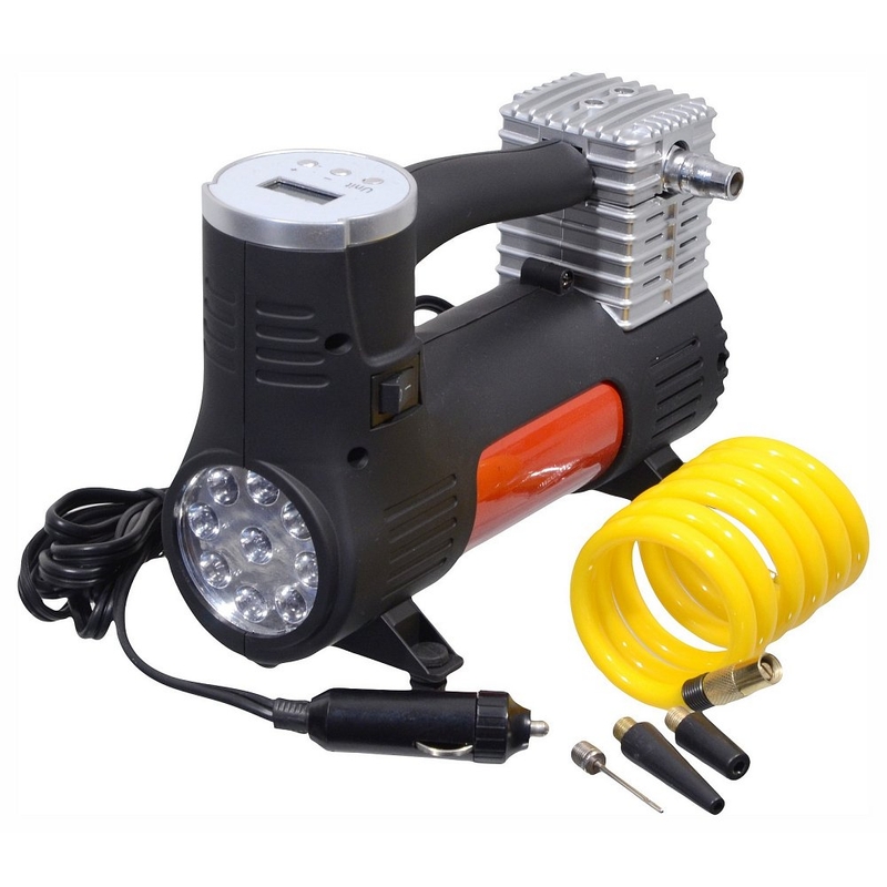 Kompresor 12 V POWER BULL digitálny so svetlom