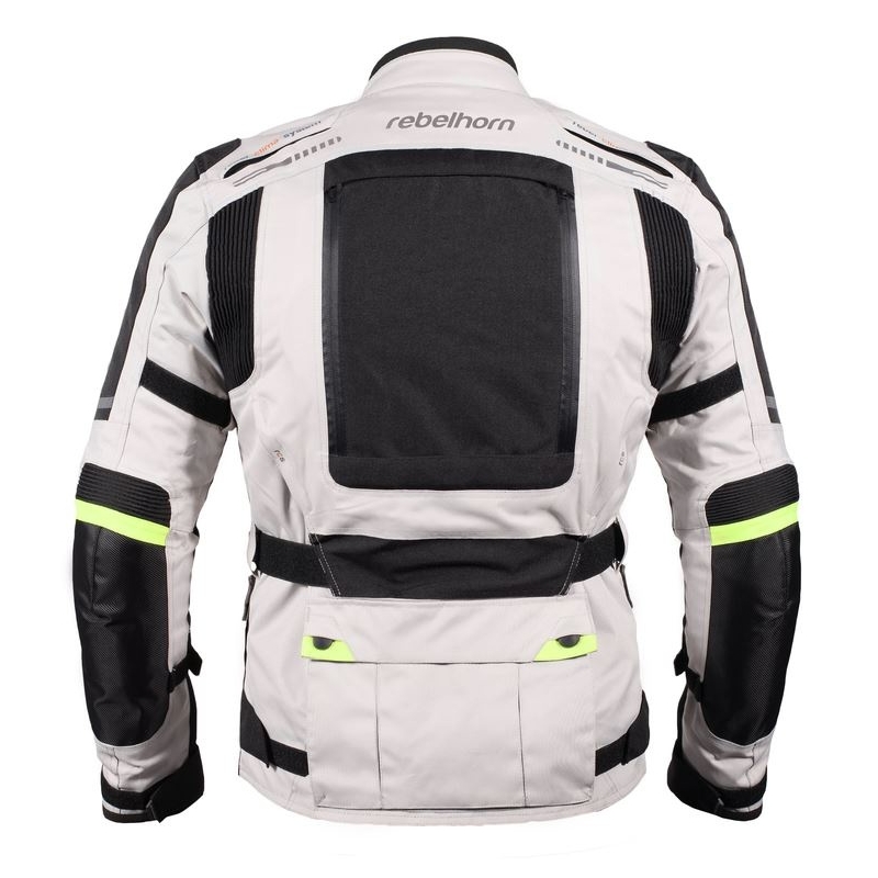 Moto bunda Rebelhorn Hiker Pre šedo-čierno-fluo žltá