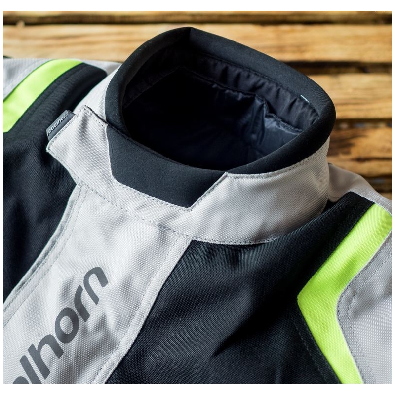 Dámska moto bunda Rebelhorn Hiker Pre šedo-čierno-fluo žltá vypredaj výpredaj