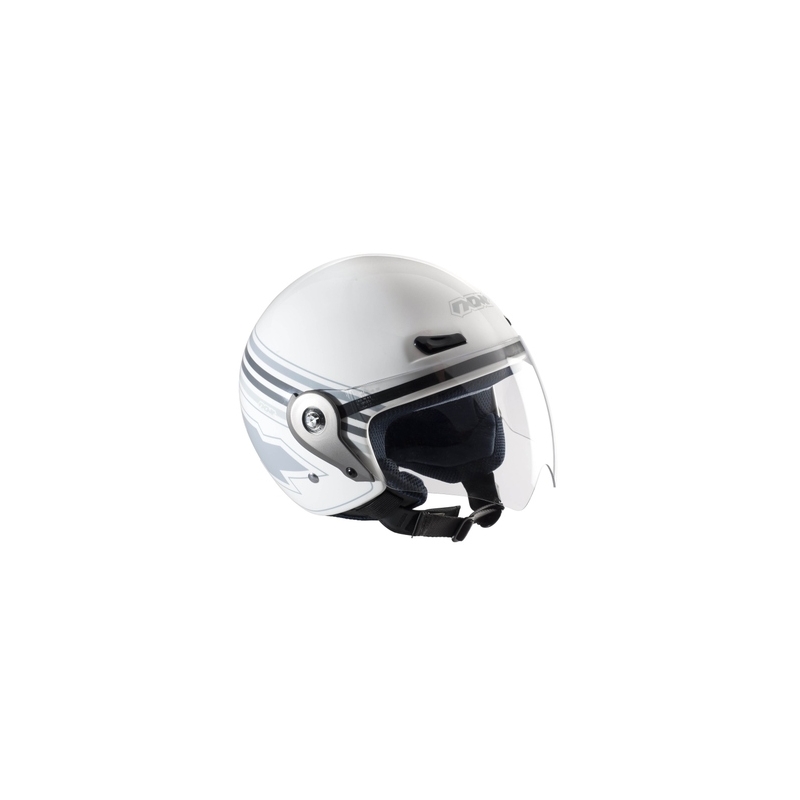 Prilba na moto otvorená Nox N606 biela - vel. XL