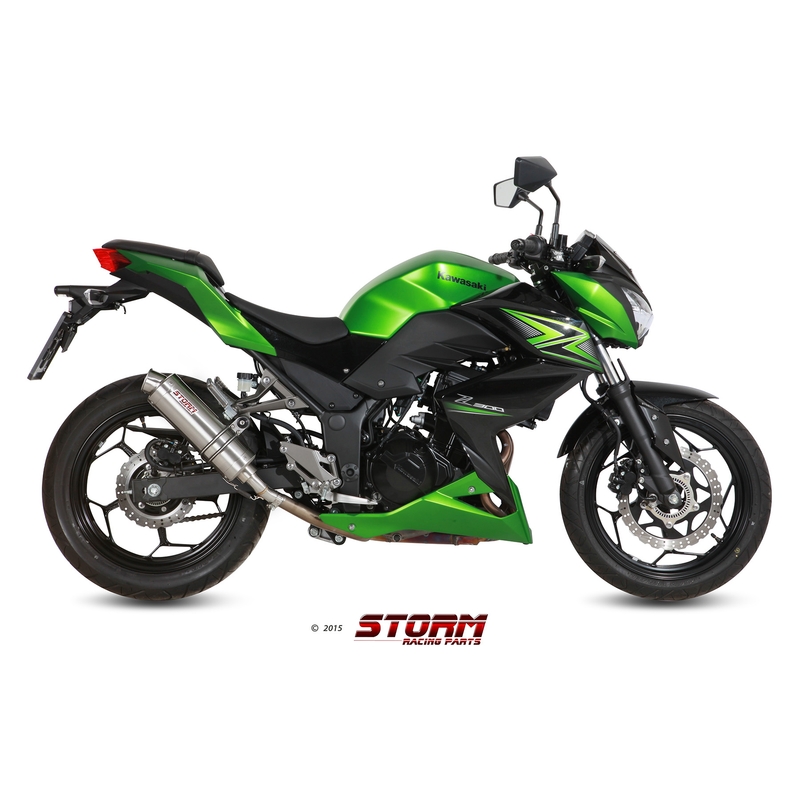 Koncovka výfuku STORM GP nerez pre KAWASAKI Z 300 2015-2016, KAWASAKI EX Ninja 300 2013-2016