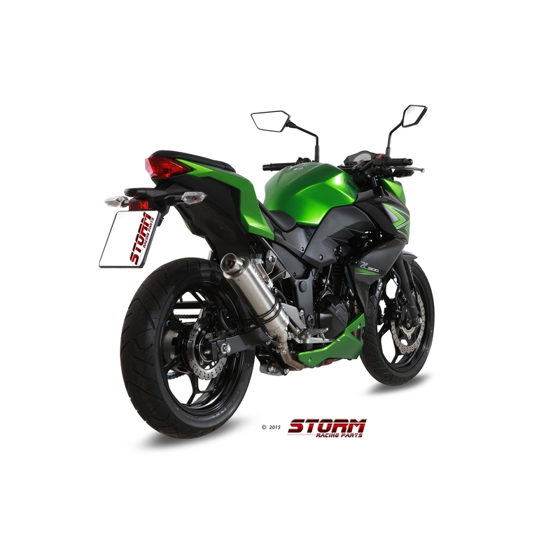 Koncovka výfuku STORM GP nerez pre KAWASAKI Z 300 2015-2016, KAWASAKI EX Ninja 300 2013-2016