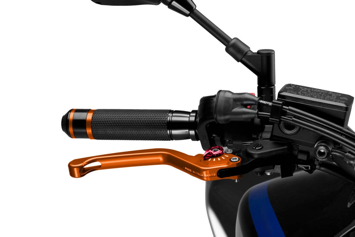 Páčka brzdy bez adaptéra PUIG 3.0 120TR dlhé oranžová/červená