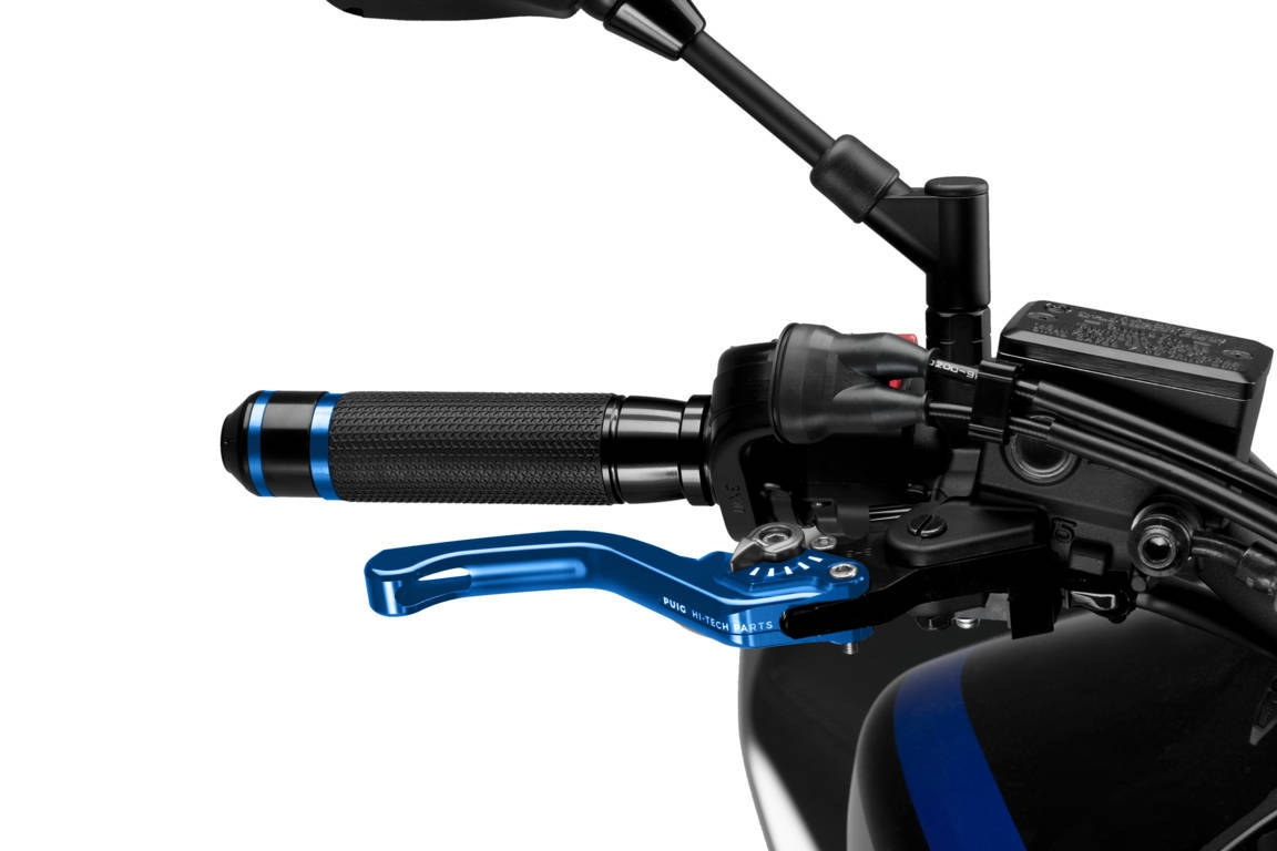 Páčka brzdy bez adaptéra PUIG 3.0 130AP krátke modro/strieborný
