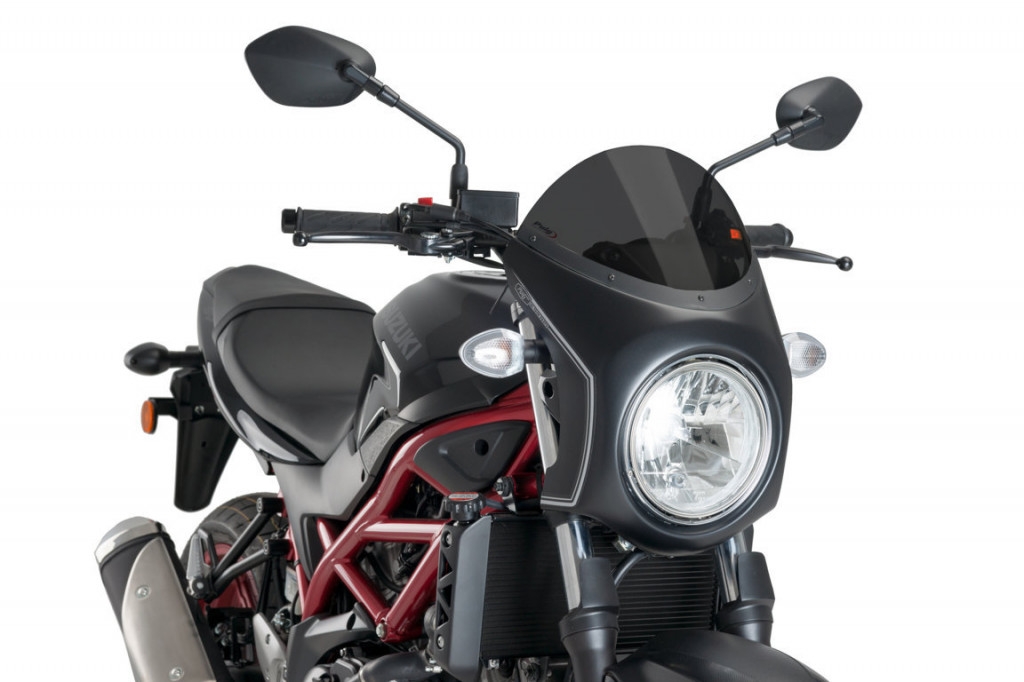 Plexi na motorku PUIG SEMI-FAIRING 3169F matná čierna tmavá dymová
