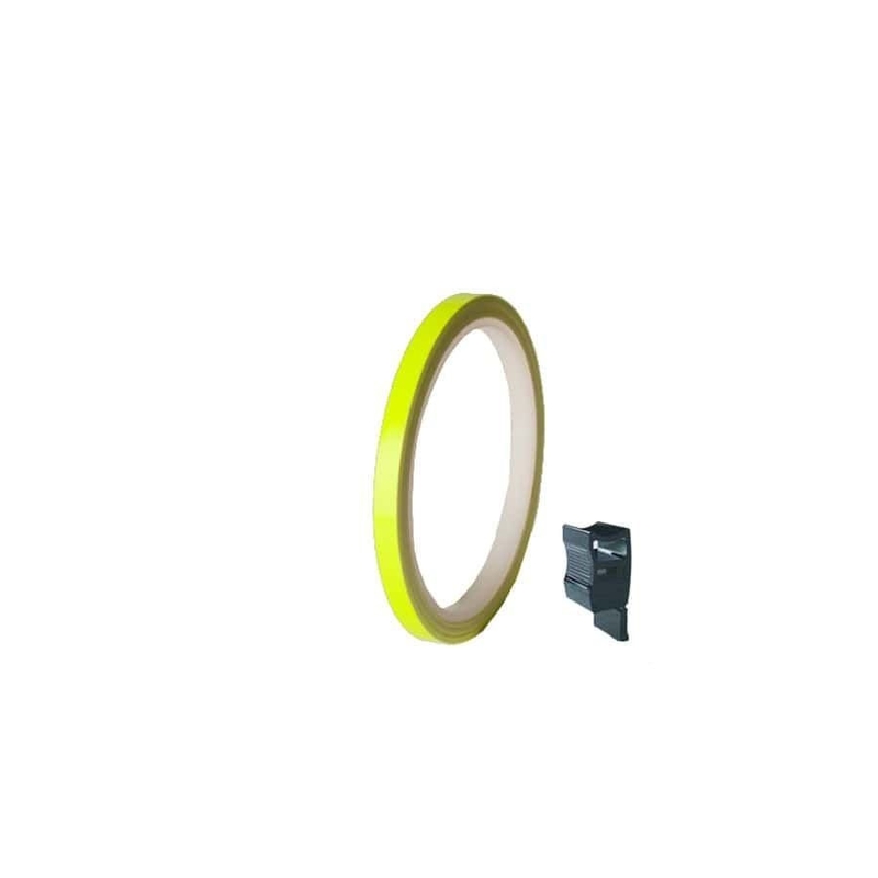Linka na ráfik PUIG fluoroscentná žltá 7mm x 6mm (s adaptérom)