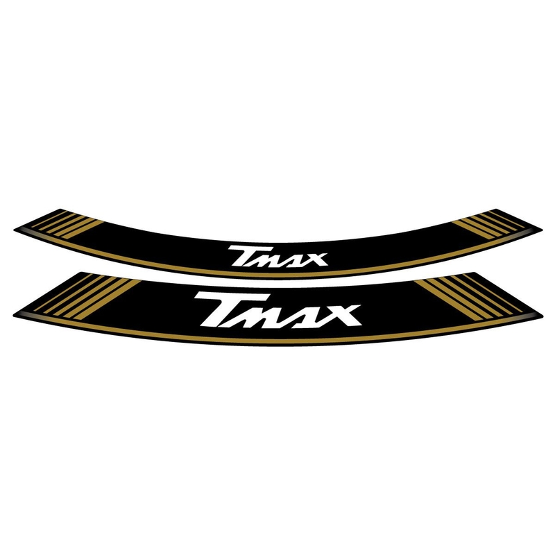 Linka na ráfik PUIG T-MAX zlatá linky na ráfik - sada 8ks pre YAMAHA XP 560 T-MAX 2020-2021