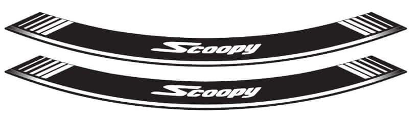 Linka na ráfik PUIG SCOOPY 5559P strieborná linky na ráfik - sada 8ks
