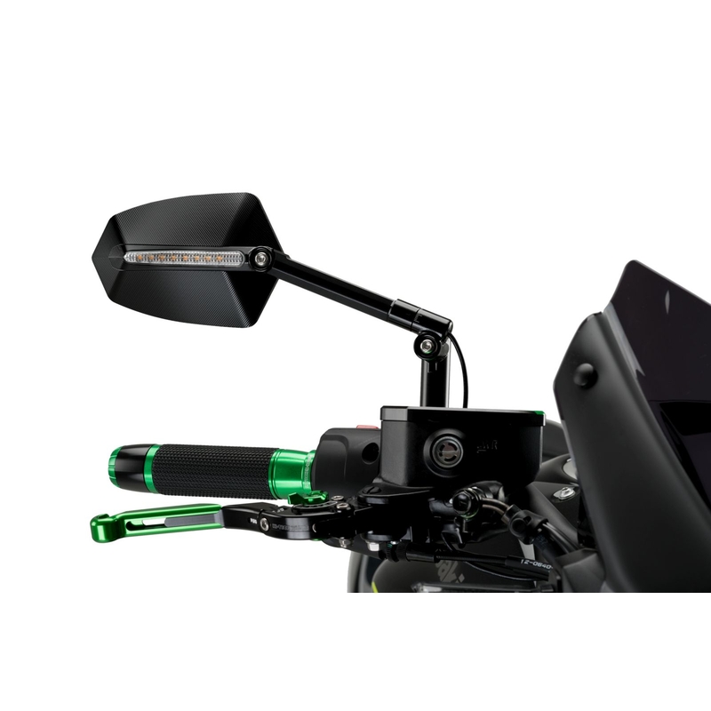 Zpätné zrkadlo PUIG GTI čierno / čierna pravý