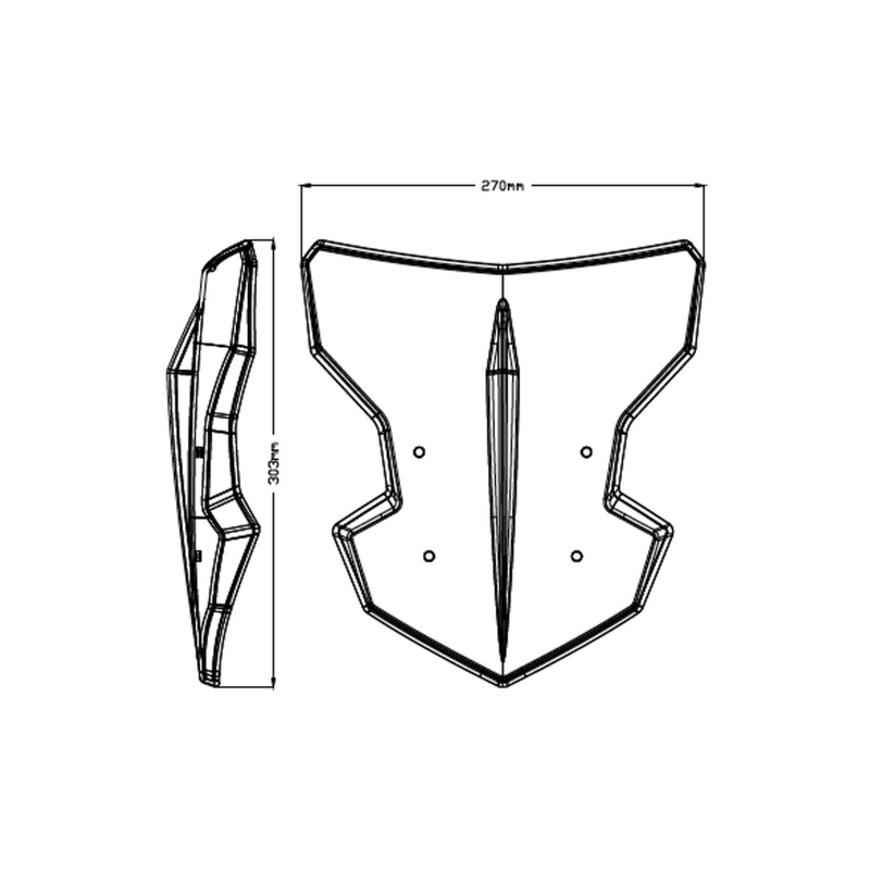 Plexi na motorku PUIG SHARK čierna