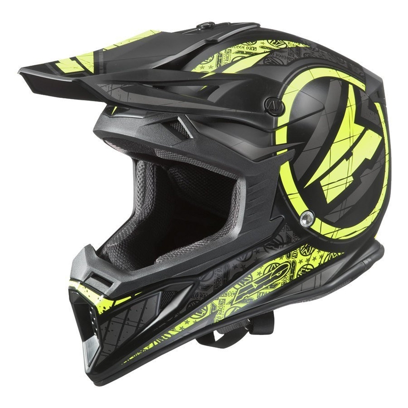 Motokrosová prilba AXO Jump čierno-fluo žltá výpredaj