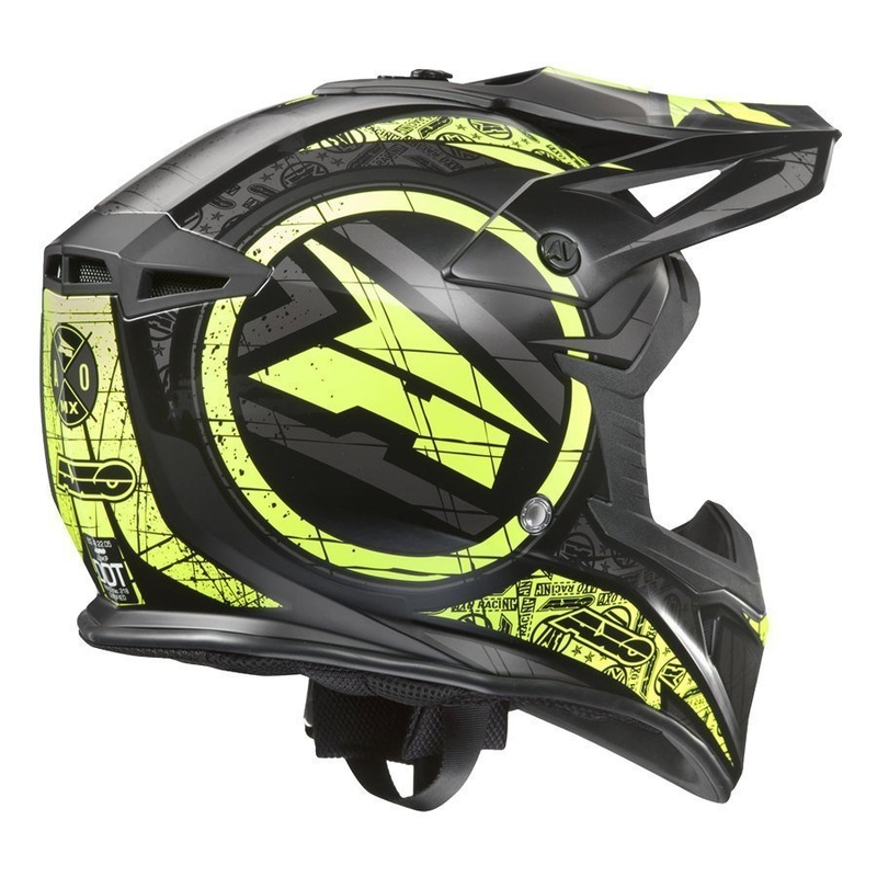 Motokrosová prilba AXO Jump čierno-fluo žltá výpredaj