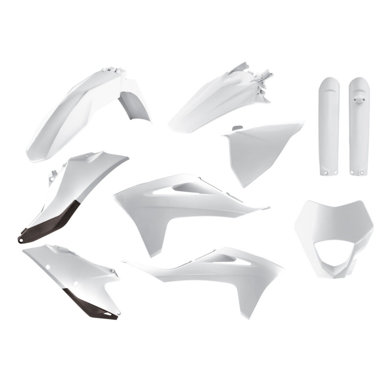 Sada plastov POLISPORT enduro biela