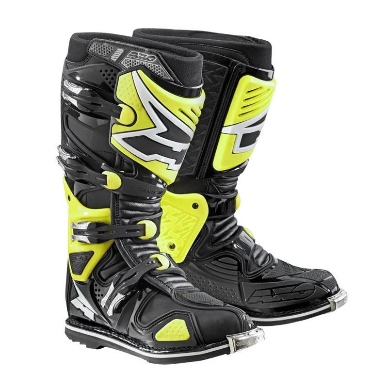 Moto topánky AXO A2 čierno-fluo žlté výpredaj