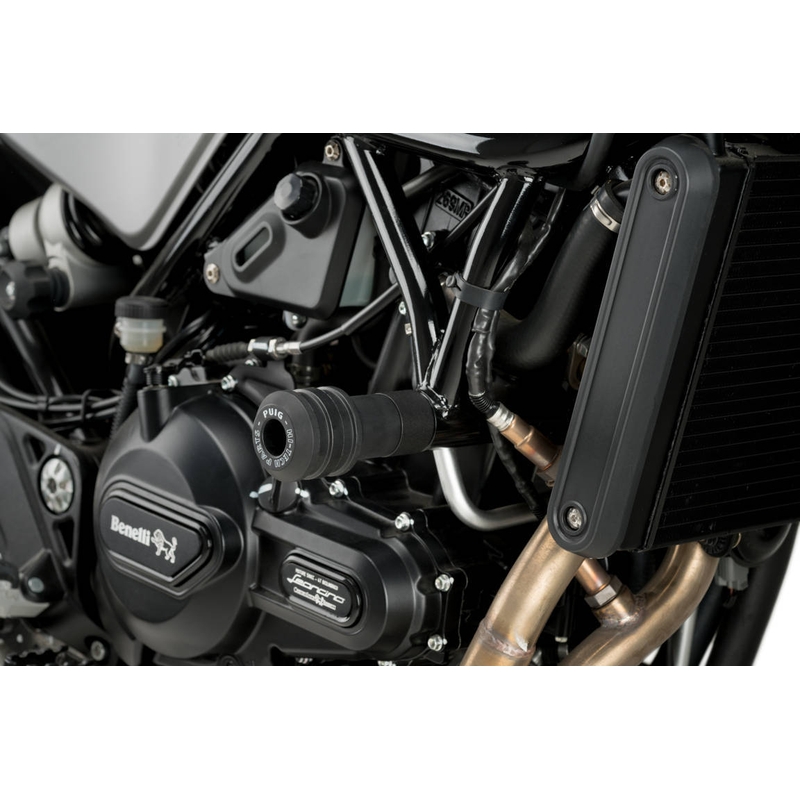 Posuvníky rámu PUIG VINTAGE 2.0 čierna pre BENELLI Leoncino 500 2016-2024