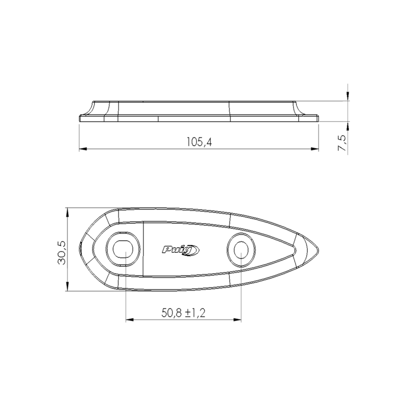 Čiapky na zrkadlá PUIG čierna pre YAMAHA YZF-R3 2015-2019